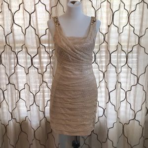Express classy beige dress